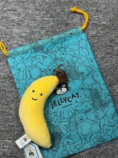 Jellycat Amuseables Fabulous Banana Bag Charm Plush Keychain Collector NWT