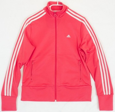 Adidas 2010 Pink Full Zip 3 Stripe Track Jacket Size EU 42 UK 16 US M