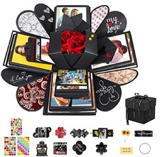 Explosion 4 Faces Creative Gift , Love Memory DIY Handmade Photo Album Scrapb...