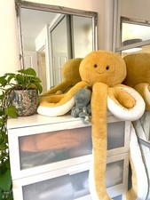 Jellycat-like, giant octopus plushie, mustard yellow, 120cm/ 47 inch