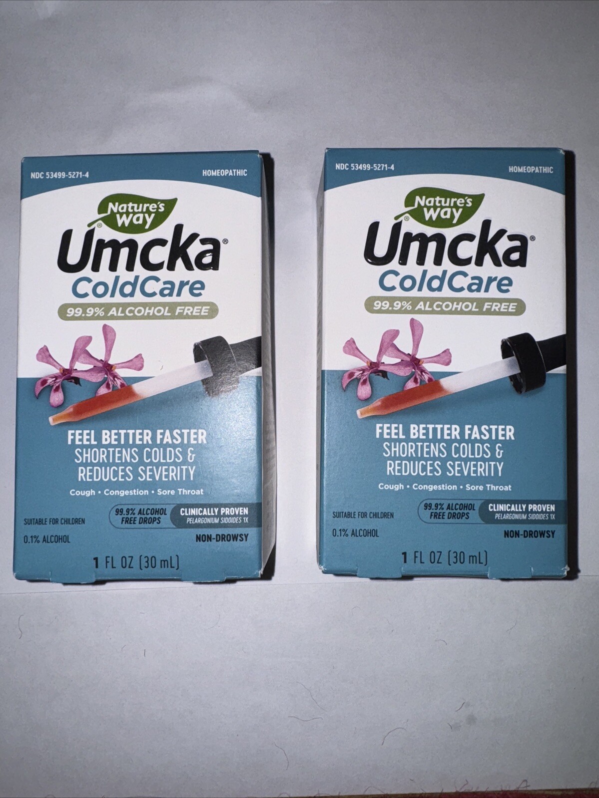 2x Nature's Way, Umcka, ColdCare, 1 fl oz (30 ml) Exp 03/2026