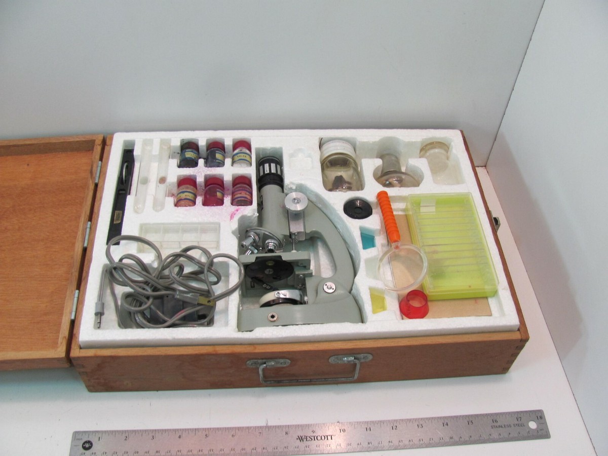 Kmart Focal Microscope Dissecting Instruments Case Vintage