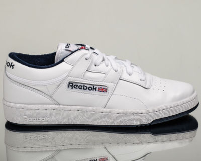 REEBOK MENS CLASSIC TRAINER WORKOUT PLUS SNEAKERS LEATHER LOW 