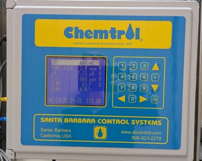 Chemtrol PC2100C pH / ORP Controller - Complete w/ Flow Cell & Probes - Tested