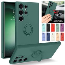 Silicone Case Cover Ring Phone Holder For Samsung S23 S22 S21 S20 S10 S9 S8