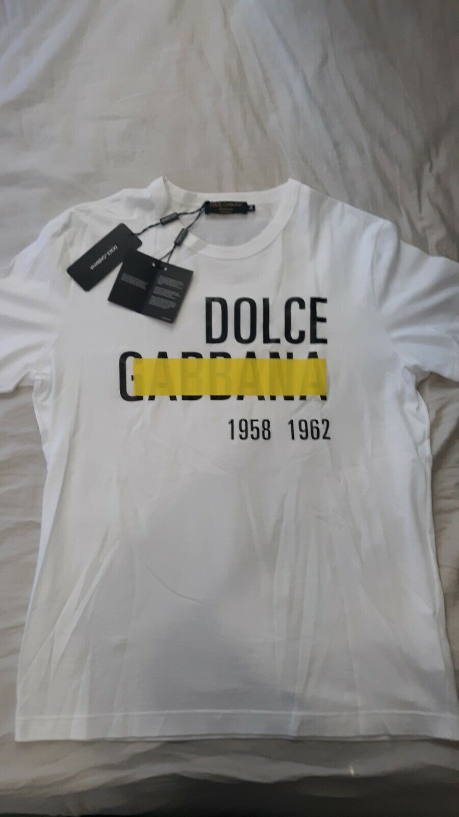 AUTHENTIC Dolce & Gabbana Tape Logo T-Shirt