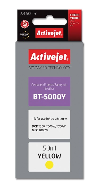 5901443110644 Тонировочный патрон Activejet AB-5000Y для Brother-Drucker Brother BT-5 2290₽