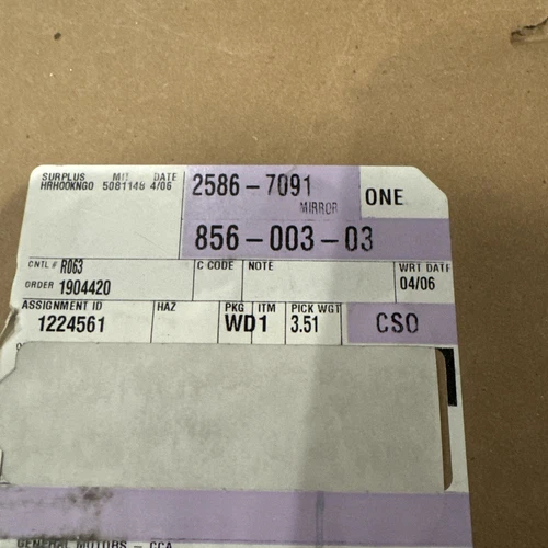 GM 25867090 Right Mirror 2013-2017 Buick Enclave Base Manual Fold W/Signal Lamp