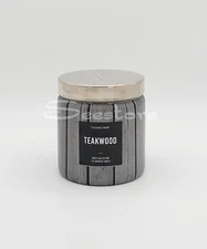 Goose Creek Teakwood Single Wick Scented Candle Jar Soy Wax 7 oz New