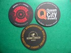 3 NEW 14TH STAR QUEEN CITY HERMIT THRUSH BREWING CO. VERMONT CRAFT BEER COASTERS — photo 1
