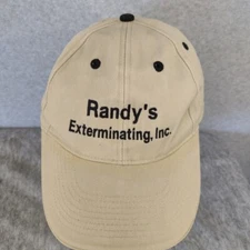 OTTO Brand Beige Ball Cap Black Embroidered Black Edge Bill Adjustable COTTON