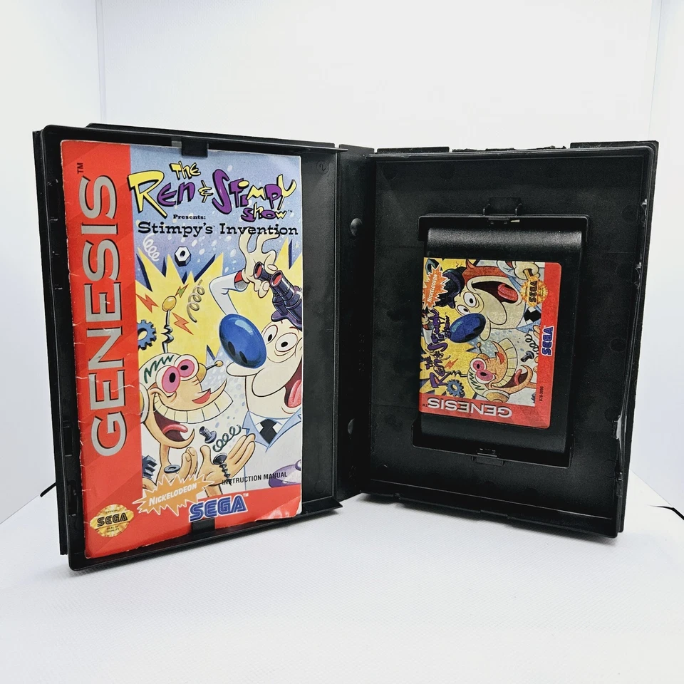 The Red & Stimpy Show: Stimpy’s Invention CIB Sega Genesis Tested Working - Image 4 of 4