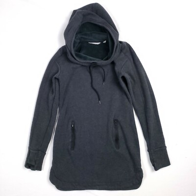 Athleta Cozy Karma Sweater Dress XXS Charcoal Gray Cowl Neck