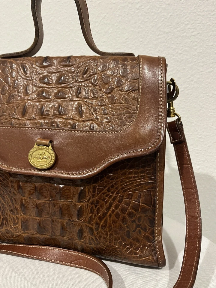 BOLSO BANDOLERA ALMENDRA TOSTADA Brahmin Marrón Pecana Tostado Solapa Foto 4 de 4