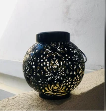 Solar Garden Lights LED Outdoor Yard Decor Material: IronSize: 14.5*14.5*24cm