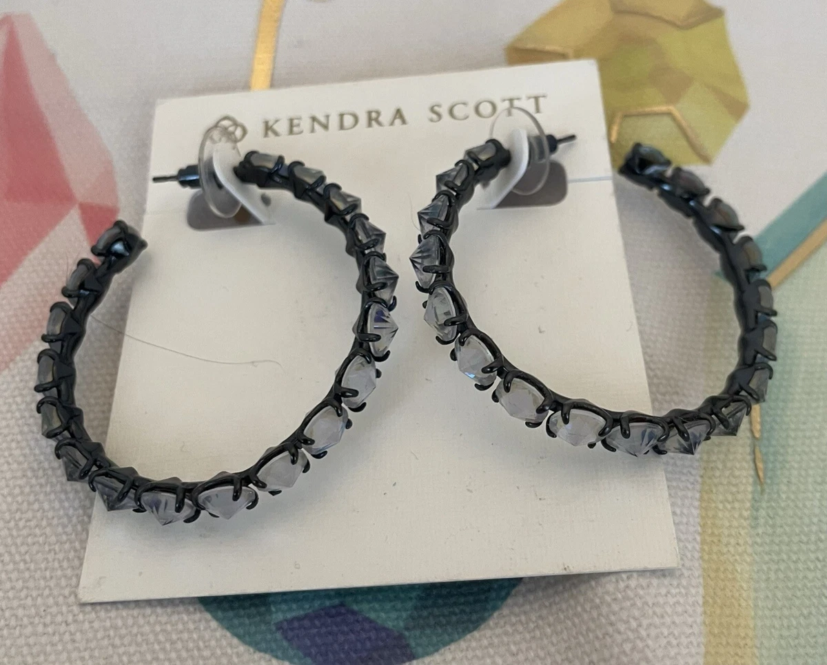 Kendra Scott Jolie Hoop Earrings in Navy Dichroic