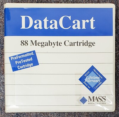 DataCart SyQuest 5.25'' Removable 88MB Hard Disk Cartridge with Case