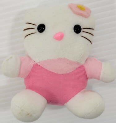MM) Hello Kitty Small Pink 4'' Stuffed Plush Toy