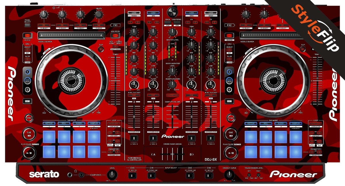 Pioneer DDJ-SX Skin | Red Camo | Protective Decal | StyleFlip