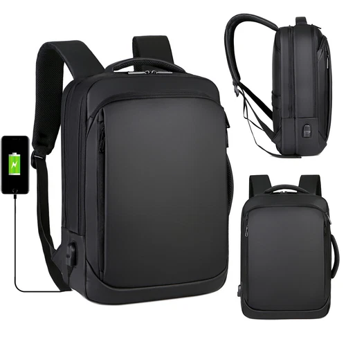 Mochila para hombre antirrobo bolsa escolar de viaje 15,6" bolsa para portátil mochila puerto USB - Foto 5 de 16