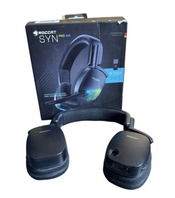 Headset Roccat Syn Pro Air Gaming Headset Windows Kabellos RGB  3D Audio Schwarz