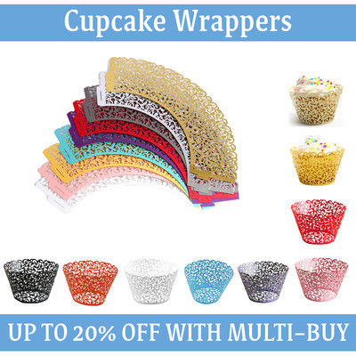 Cupcake Wrapper Muffinfolien Pappbecher für Geburtstag Party Hochzeit Tortendeko