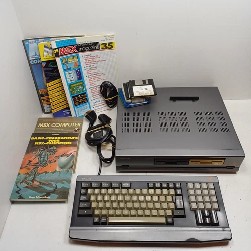 Philips NMS-8250 MSX 2 Computer +Keyboard WORKING DISKDRIVE Books,Disks,Magazine