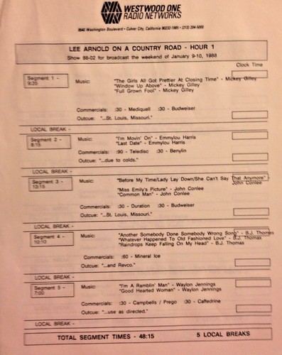 RADIO SHOW:LEE ARNOLD COUNTRY 1/9/88 8 MIN ELVIS, 10 MIN EVERLYS,8 MIN JERRY LEE - Picture 3 of 5