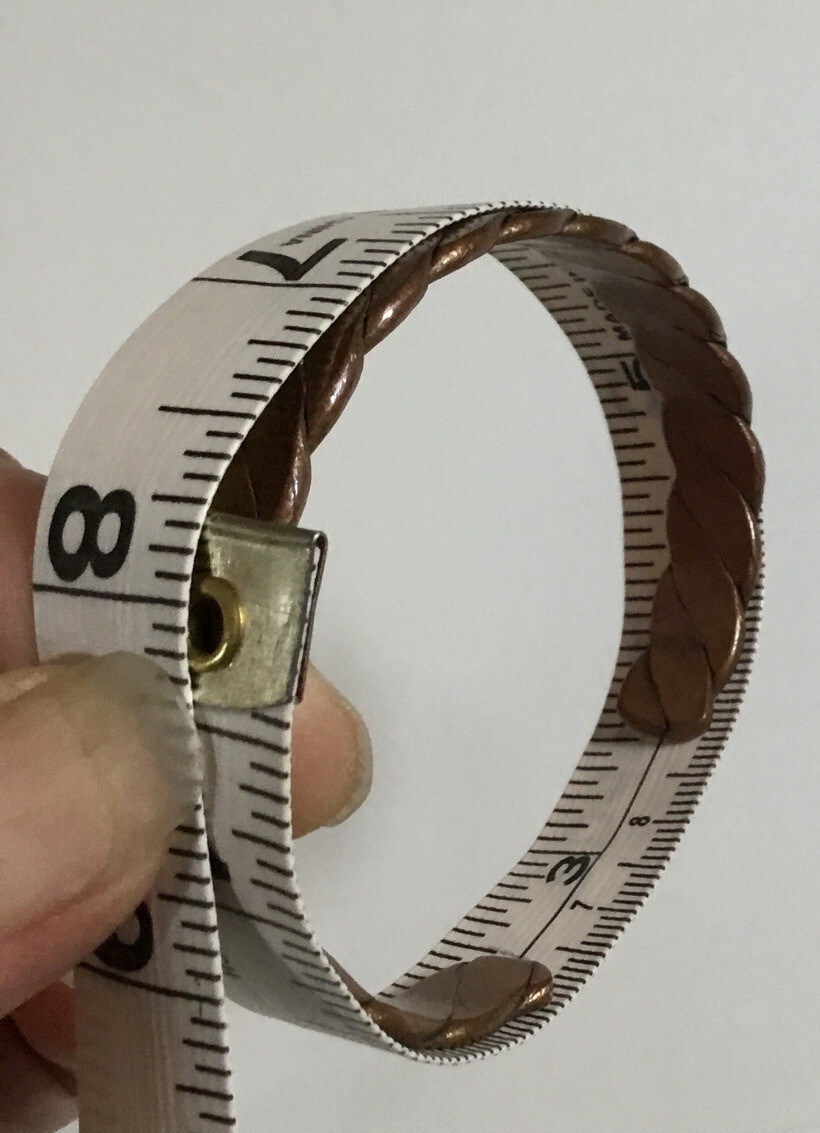 Vintage Solid Copper Braided Twisted Cuff Bracelet - image 9