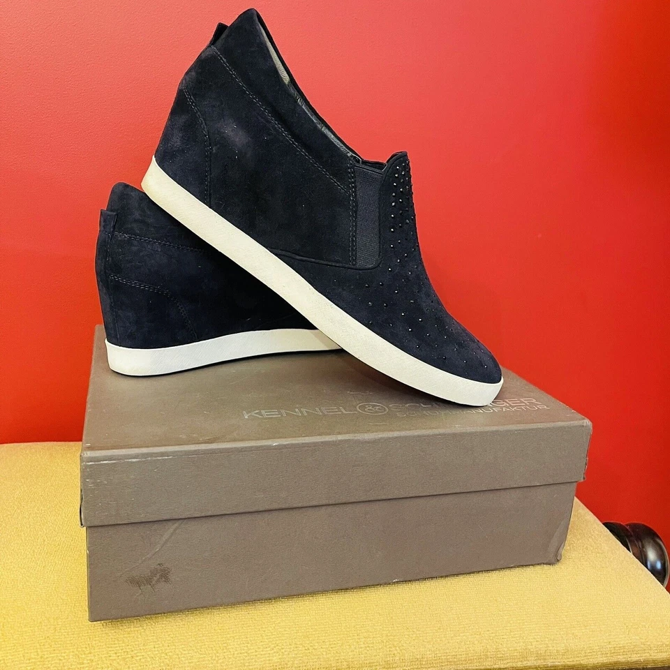 £230 ZAPATOS DE ENTRENAMIENTO KENNEL & SCHMENGER LIBERTY Negro Tacón Oculto Cristal 7.5 Foto 4 de 4