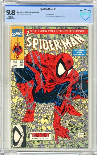 Spider-Man  #1  CBCS   9.8   NMMT   White pages  8/90  Lizard App.  Green backgr