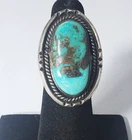 Vintage Sterling Silver SOUTHWESTERN Navajo Turquoise Ring Lot Sz ~6.5