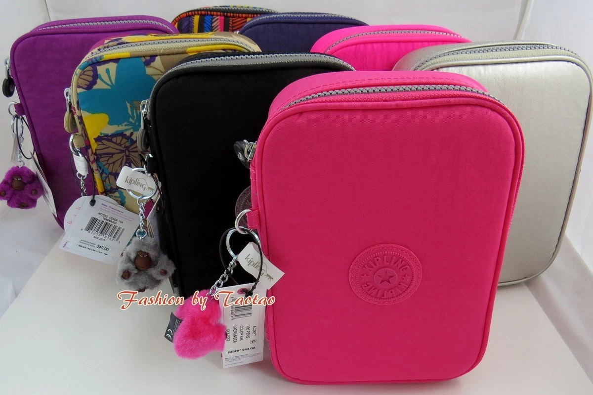 NWT Kipling 100 Pens Large Case Pen Case Cosmetic Box With Monkey