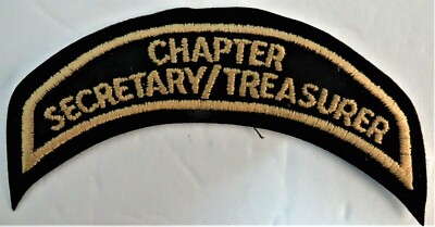 Harley Owners Group *H.O.G. * - ''Chapter Secretary / Treasurer'' Patch  -  NEW 