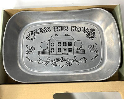 Wilton Armetale Pewter Serving Dish Bread Tray Housewarming Gift Hot Cold w/Box