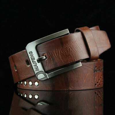 Classic Men's Leather Belt Casual Pin Buckle Waist Belt Waistband Belts Strap