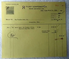 1924 BILLHEAD NEW YORK FLINT CORP CIGARETTE LIGHTER FLINTS DEVIL LOGO #234