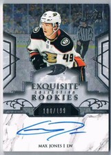 2019-20 EXQUISITE PLATINUM COLLECTION ROOKIES MAX JONES AUTO 188/199 ANAHEIM