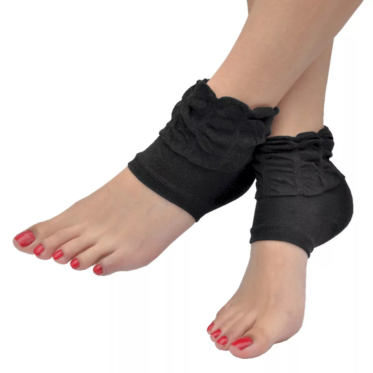 Cracked Heel Socks Gel Protector Ankle Support Ladies Pain Relief