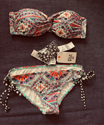Billabong Horizon Bikini Set Badeanzug S gepolstert Träger abnehmbar