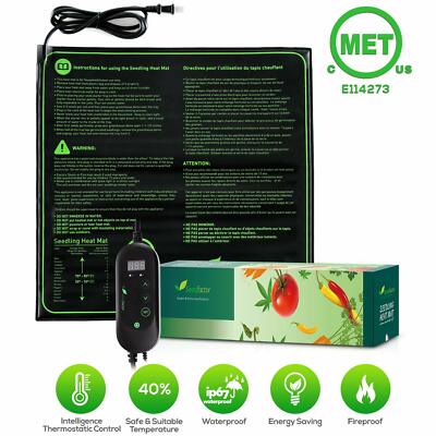 20''x20'' Seedfactor Seedling Heat Mat Seed Germination with Thermostat Controller