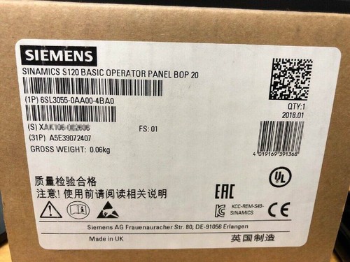 6SL3055-0AA00-4BA0 SIEMENS SINAMICS S120 BASIC OPERATOR PANEL 6SL3055-0AA00-4BA0 - Picture 2 of 2
