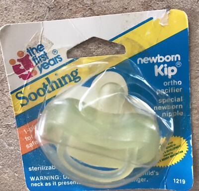Vtg The First Years Pacifier Newborn Kip Silicone Ortho Round Nipple Rare  1990