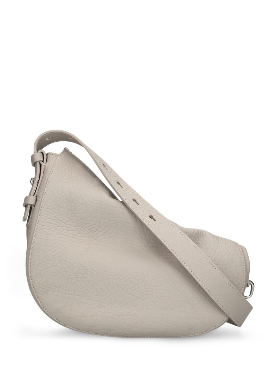 BURBERRY Knight Sue Small Fog Gray Leather Shoulder Bag New BURBERRY Knight Sue Small Fog Gray Leather Shoulder Bag New