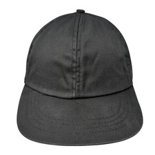 Unbranded Youth Strapback Hat Black One Size Stretch 6 Panel Blank Cotton