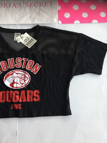 Victoria's Secret PINK Houston Cougars Cutoff Cropped Jersey New Large - Picture 8 of 12