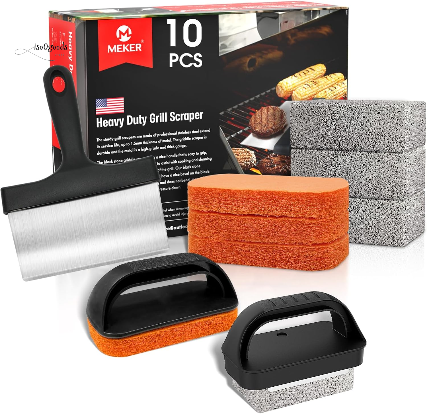 Griddle Cleaning Kit for Blackstone,Flat Top Grill Cleaning Kit with Grill Stone