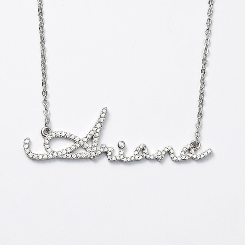 DIY Personalized Name Necklace Gold Plated Silver With AAA CZ - Picture 6 of 16