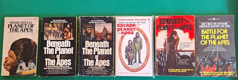 Planet of the Apes Vintage Paperback Lot Signet/Bantam/Award 1964-74 Sci-Fi