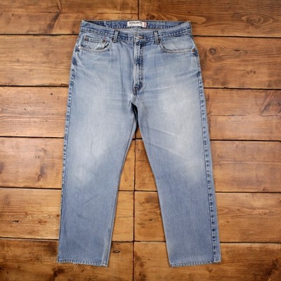 Levis 505 Jeans 38x30 Herren Blau Regular Straight Light Stonewash Denim